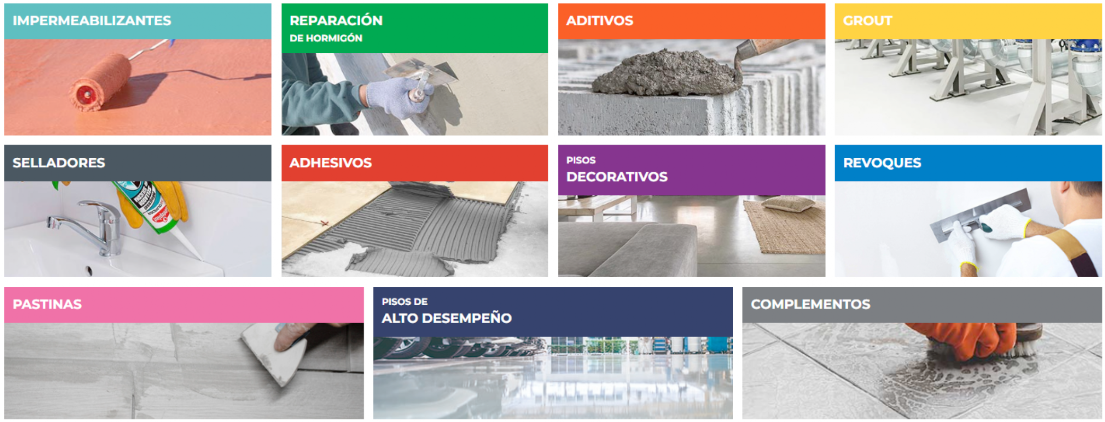 Aditivos para hormigón. Pisos industriales. Grout